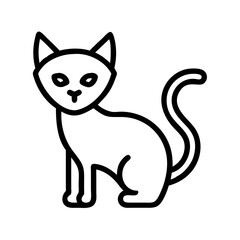 Cute cat illustration vector design adorable kitty pet drawing domestic feline animal graphic outline