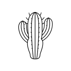cactus plant line art 