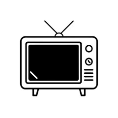 television set line art