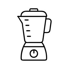 Blender kitchen appliance for smoothies and food preparation vector outline icon design element tool