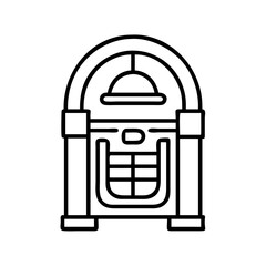 Isolated retro jukebox machine vector illustration for music lovers and vintage style enthusiasts