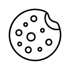 Delicious chocolate chip cookie vector icon illustration for bakery and dessert lovers design