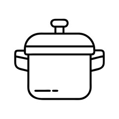 Stock pot vector illustration cooking pot kitchenware cookware soup pot recipe pot outline design