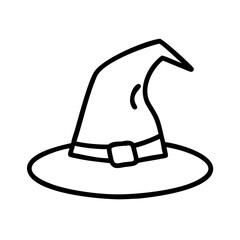 Download halloween witch hat vector icon illustration spooky witchcraft costume accessory design