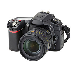High quality digital DSLR camera with zoom lens for professional photography enthusiasts