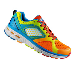 Colorful running sneaker with vibrant design for active lifestyle and outdoor sports enthusiasts