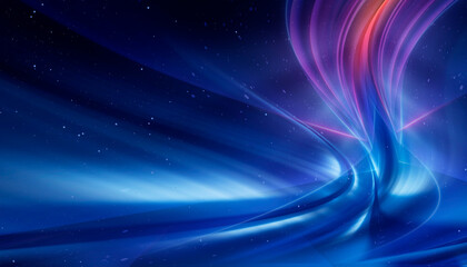 Dark abstract background with neon light, blurred lines, studio scene
