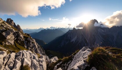 Mountain vista at sunset (3)