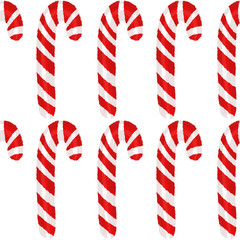 Fototapeta premium Seamless Candy Cane Christmas Pattern
