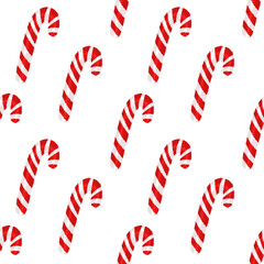 Seamless Candy Cane Christmas Pattern