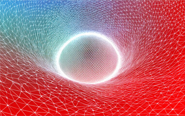 Visualization of a gravitational field around a massive object