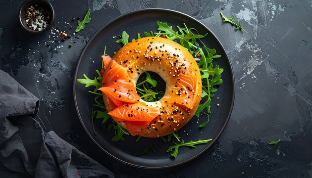 Delicious Smoked Salmon Bagel Breakfast Delight