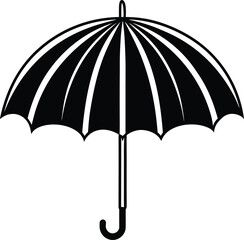 Obraz premium umbrella-flat-vector--simple-clean umbrella silhouette-design