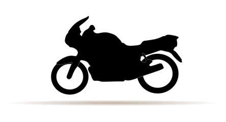 Obraz premium motorcycle silhouette vector. Bike flat icon and logo. Cartoon Vector illustration.
