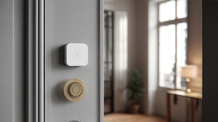 Modern smart home device seamlessly integrated into elegant entryway design