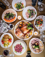 Enjoy a Festive Gourmet Feast Featuring an Array of Assorted
