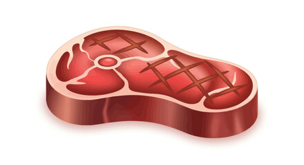 Delicious Grilled Steak with Bone and Distinct Grill Marks.