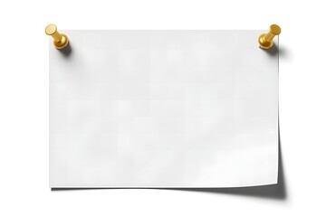 Blank sheet of paper pinned to a wall, ready for a message.
