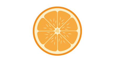 Orange Slice Circular Section Vibrant Color.