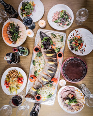 Indulge in a Gourmet Feast featuring Grilled Fish accompanied by