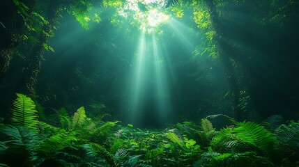 Obraz premium Tropical cave sunlight