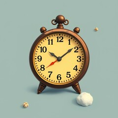 Alarm clock. The large alarm clock stands separately