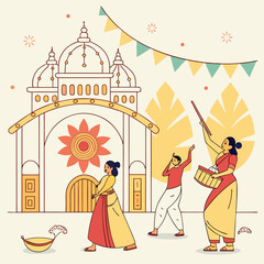 Durga Puja. Durga Puja is one of the most popular festivals in India. Durga Puja festival marks the victory of Goddess Durga over the demon Mahishasura. The ...