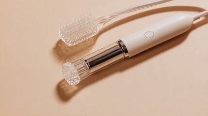 Elegant beauty tool with crystal detail and soft light for modern skincare routines