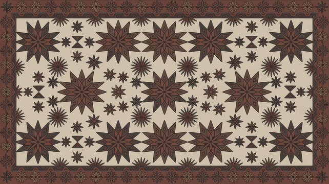 Traditional Turkish Carpet with Geometric Patterns
