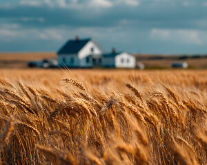 Organic wheat farm with minimal tillage practices, Agricultural Real Estate, sustainable grain production