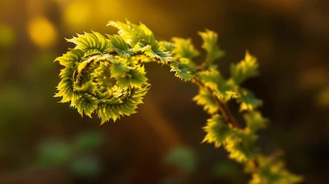 Spiral fern leaf detail