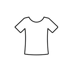 A clean, blank white t-shirt template for clothing and fashion apparel designs