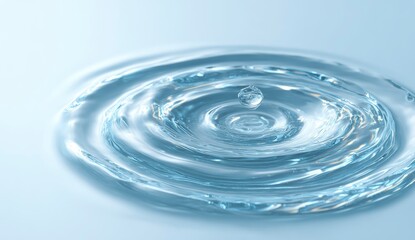 Water droplet impact, ripples effect, aqua