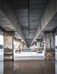 Concrete Bridge Pier Underpass