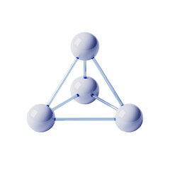 A molecular structure isolated on transparent background, perfect for science projects
