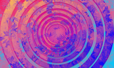 Vibrant Abstract Circular Pattern with Colorful Texture