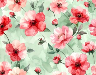 Floral watercolor pattern