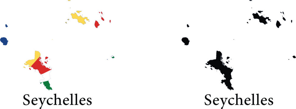 Seychelles map design template 