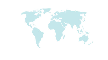 Fototapeta premium World map in soft blue color representing international tourism day 