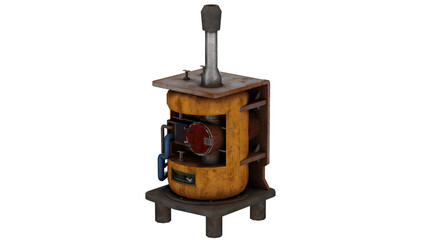 Old generator oven designed for 3D rendering projects