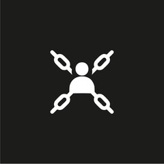 Link icon logo flat vector design