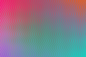 Abstract design with waves of color blending from pink to green and orange gradient effect