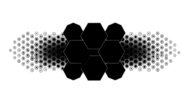 Hexagon Vector Abstract Geometric Technology Background. Halftone Hex Retro Simple Pattern. Minimal Style Dynamic Tech Wallpaper. Vector Formats  