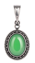 Green oval gemstone pendant