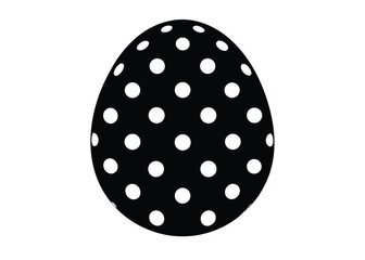 polka dot egg silhouette vector art icon