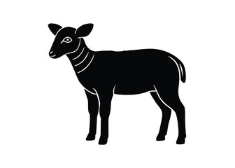 roasted lamb silhouette vector art icon