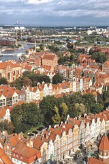 aerial view of Gdansk,Poland