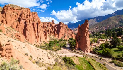 Fototapeta premium Red rock canyon landscape