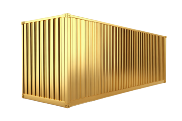 A large gold container with a gold stripe