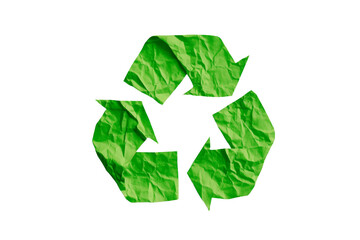 A green paper with a green arrow pointing to the right